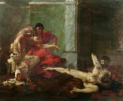 Locusta testing poison on a slave, Joseph-Noel Sylvestre